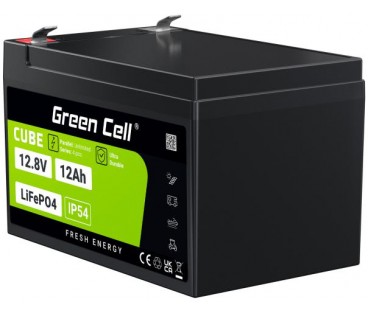 AKUMULATOR LITOWO-ŻELAZOWO-FOSFORANOWY LiFePO4 Green Cell Cube 12.8V 12Ah LFPGC12V12AH