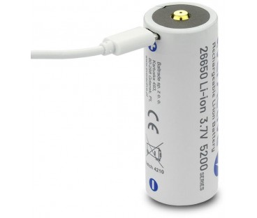 Akumulator 26650 Li-Ion 3,7V everActive 5200mAh micro USB (1 szt.) z zabezpieczeniem