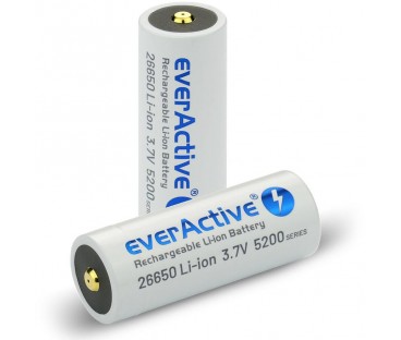 Akumulator 26650 Li-Ion 3,7V everActive 5200mAh micro USB (1 szt.) z zabezpieczeniem