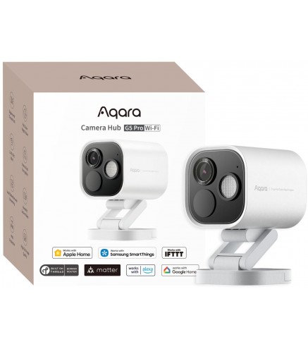 Aqara Camera Hub G5 Pro Wi-Fi Biała | Kamera IP | 1520p, Zigbee, CH-C07DW