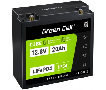 AKUMULATOR LITOWO-ŻELAZOWO-FOSFORANOWY LiFePO4 Green Cell Cube 12.8V 20Ah LFPGC12V20AH
