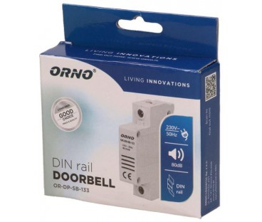 DZWONEK PRZEWODOWY ORNO NA SZYNE DIN-1 MODUŁ OR-DP-SB-133