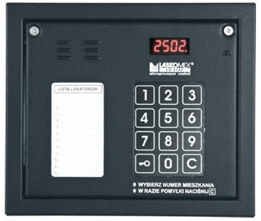 Laskomex CP-2502NR czarny Panel audio z mini listą lokatorów i z czytnikiem kluczy RFID