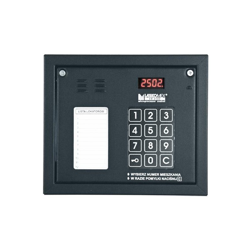Laskomex CP-2502NR czarny Panel audio z mini listą lokatorów i z czytnikiem kluczy RFID