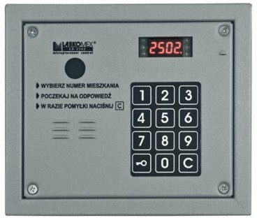 Laskomex CP-2503R srebrny Panel audio z czytnikiem kluczy RFID