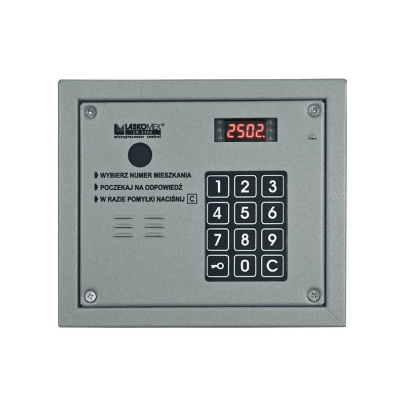 Laskomex CP-2503R srebrny Panel audio z czytnikiem kluczy RFID Laskomex CP-2503R srebrny Panel audio z czytnikiem kluczy RFID