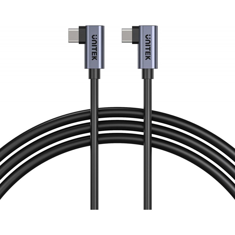 Unitek kabel USB-C do USB-C PD 100W podwójny 90 stopni, 1m