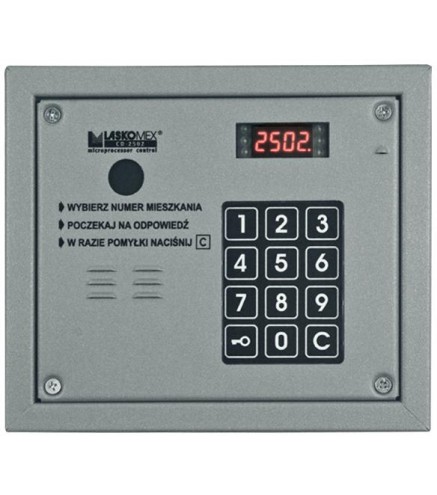 Laskomex CP-2503R srebrny Panel audio z czytnikiem kluczy RFID