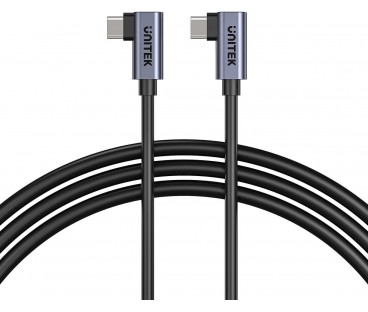 Unitek kabel USB-C do USB-C PD 100W podwójny 90 stopni, 0,5m