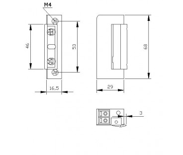 ZACZEP ELEKTRA R5 BEZ BLOK. SYMETR. wąski 16,5mm