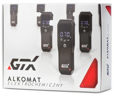 Alkomat Elektrochemiczny GTX +10 ustników gratis 12mc kalibracji.
