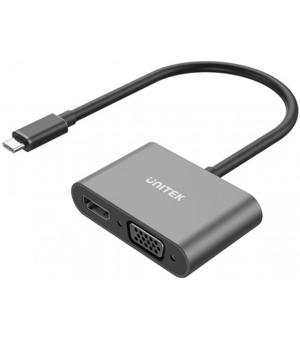 Unitek Adapter USB-C na HDMI 4K i VGA FullHD