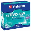 Płyty DVD-RW Verbatim SERL jewel box (5szt) Płyty DVD-RW Verbatim SERL jewel box (5szt)