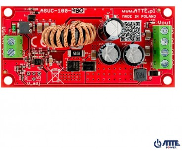 PRZETWORNICA DC/DC ATTE ASUC-100-480-OF MODUŁ DC/DC Vin 10...30VDC, Vout 48VDC, Pout 100W