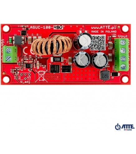 PRZETWORNICA DC/DC ATTE ASUC-100-480-OF MODUŁ DC/DC Vin 10...30VDC, Vout 48VDC, Pout 100W
