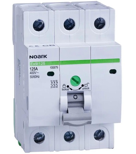 ROZŁĄCZNIK IZOLACYJNY, SZER. 3 MODUŁY, 3P, 100A, Ex9I125 3P 100A Noark 100878