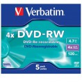 Płyty DVD-RW Verbatim SERL jewel box (5szt) Płyty DVD-RW Verbatim SERL jewel box (5szt)