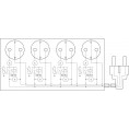 Shelly Power Strip 4 Gen4 Czarna