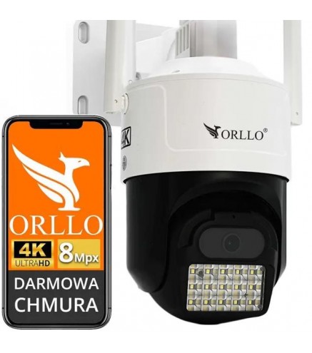 Kamera IP ORLLO Z17 Ultra 4K zewnętrzna obrotowa GSM na kartę SIM