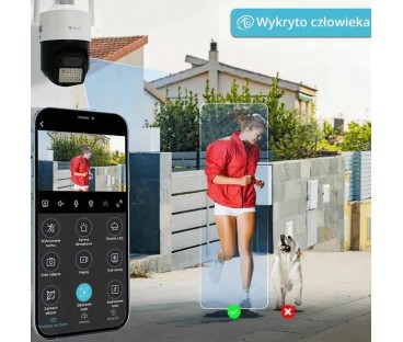 Kamera IP ORLLO Z17 Ultra 4K zewnętrzna obrotowa GSM na kartę SIM