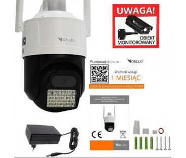 Kamera IP ORLLO Z17 Ultra 4K zewnętrzna obrotowa GSM na kartę SIM