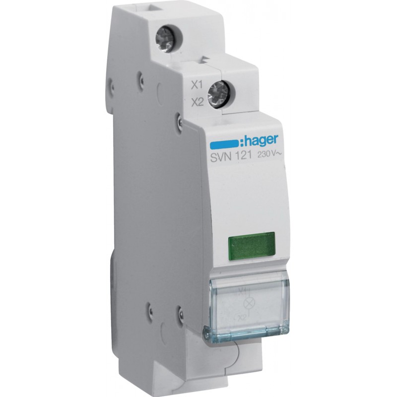 Lampka sygnalizacyjna, 230V AC, Zielony LED HAGER SVN121