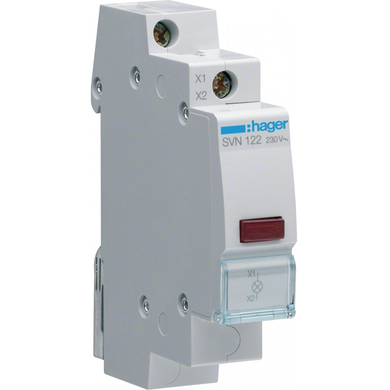 Lampka sygnalizacyjna, 230V AC, Czerwony LED HAGER SVN122