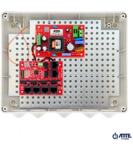 Zestaw do 5 kamer IP switch PoE 5P+1UP ATTE IP-5-11-L3