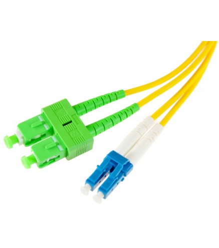PATCHCORD ŚWIATŁOWODOWY SM 1M DUPLEX 9/125, SC/APC-LC/UPC 3MM
