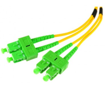 PATCHCORD ŚWIATŁOWODOWY SM 1M DUPLEX 9/125, SC/APC-SC/APC 3MM