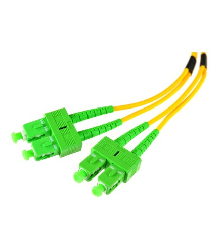 PATCHCORD ŚWIATŁOWODOWY SM 1M DUPLEX 9/125, SC/APC-SC/APC 3MM
