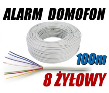 PRZEWÓD ALARMOWY DOMOFONOWY YTDY 8X0,5 - 100M