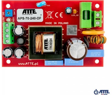 Zasilacz sieciowy SMPS 24V 3A 72W ATTE APS-70-240-OF