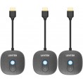 Unitek Bezprzewodowy transmiter HDMI 1080p, 1 nadajnik + 2 odbiorniki, czarny