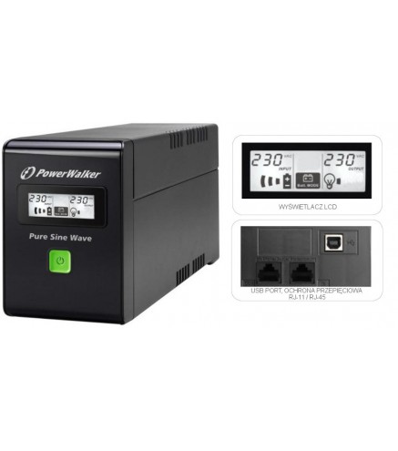 UPS ZASILACZ AWARYJNY PowerWalker VI 600 SW FR