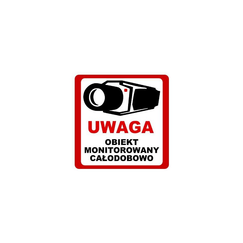 NAKLEJKA OBIEKT MONITOROWANY 10x10 8332