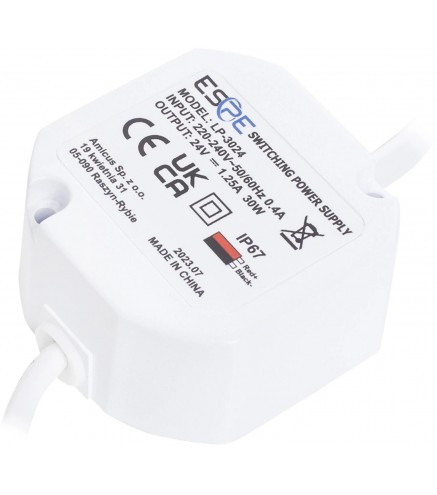 ZASILACZ IMPULSOWY DOPUSZKOWY HERMETYCZNY ESPE LP-3024 24V/30W/1.25A
