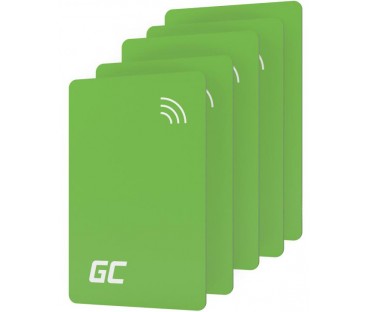 ZESTAW 5 KART DOSTĘPU NFC DO STACJI ŁADOWANIA EV Greencell HabuDen EVGCAKNFC5