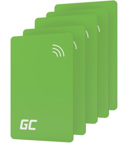 ZESTAW 5 KART DOSTĘPU NFC DO STACJI ŁADOWANIA EV Greencell HabuDen EVGCAKNFC5