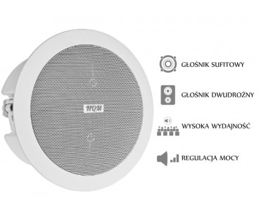 GŁOŚNIK SUFITOWY PA HQM-SOZ1024 10W 100V BIAŁY