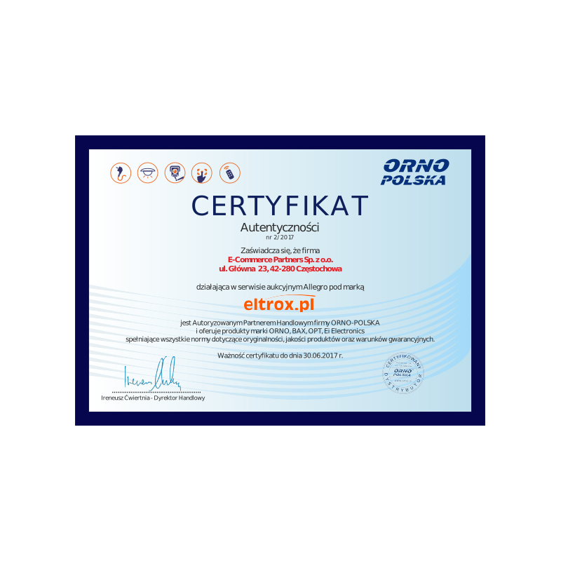 Czujnik ruchu podczerwieni ORNO OR-CR-204/B czarny