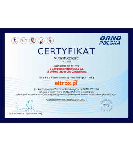 Czujnik ruchu podczerwieni ORNO OR-CR-204/B czarny