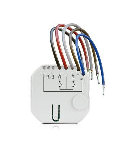 Satel Be Wave Bezprzewodowy Dwukanałowy Sterownik 230 V Ac, Dopuszkowy Smart Ch Relay Asw-210 Abax2