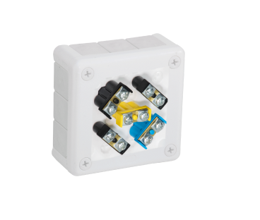 Puszka natynkowa z zaciskami 12 wlotów VIPLAST VP-41 BIAŁA IP55 98x98x42mm 041-51