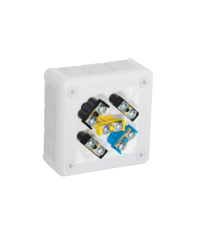 Puszka natynkowa z zaciskami 12 wlotów VIPLAST VP-41 BIAŁA IP55 98x98x42mm 041-51