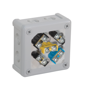 Puszka natynkowa z zaciskami 12 wlotów VIPLAST VP-41 SZARA IP55 98x98x42mm 041-53