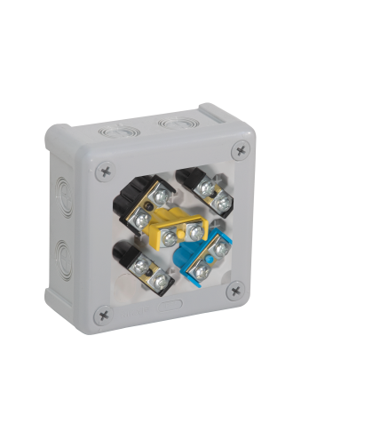 Puszka natynkowa z zaciskami 12 wlotów VIPLAST VP-41 SZARA IP55 98x98x42mm 041-53