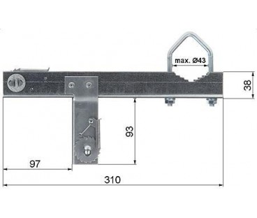 Obejma kominowa OK-43T13 + taśma stalowa