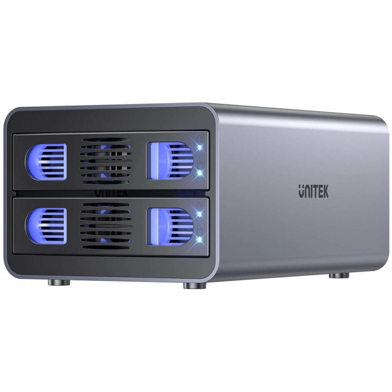 Unitek Obudowa RAID do dysku SATA 2.5''/3.5'' - 4 tryby, 40TB, 5Gb/s