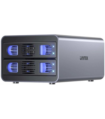 Unitek Obudowa RAID do dysku SATA 2.5''/3.5'' - 4 tryby, 40TB, 5Gb/s